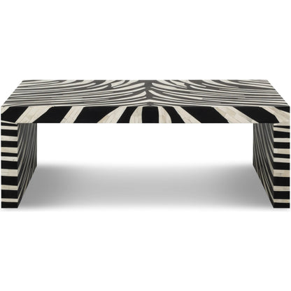Meridian Bone Inlay Cocktail Table by Sarreid Ltd. in mango wood. Made from unique in a unique style.