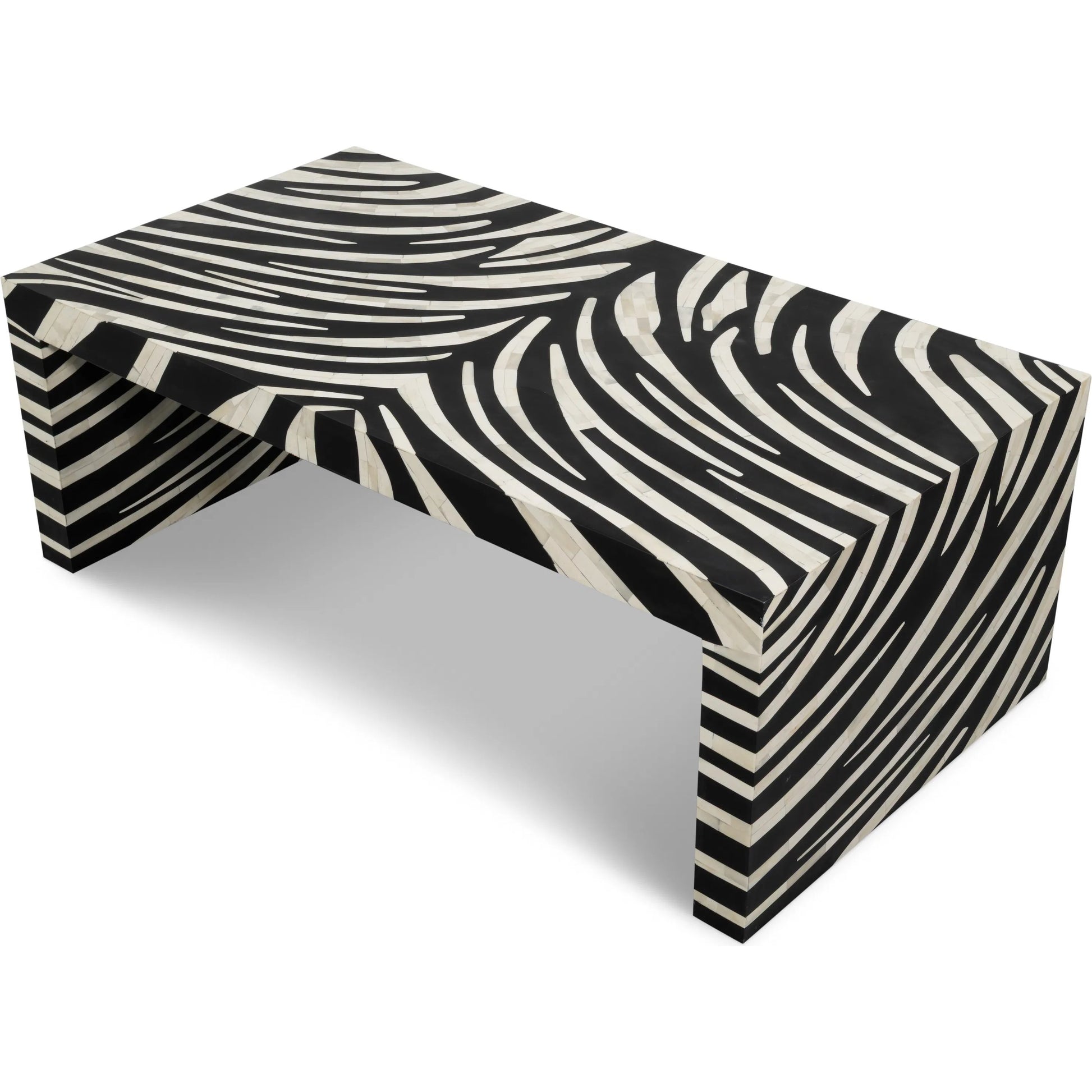Meridian Bone Inlay Cocktail Table by Sarreid Ltd. in mango wood. Made from unique in a unique style.