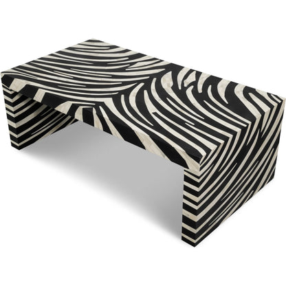 Meridian Bone Inlay Cocktail Table by Sarreid Ltd. in mango wood. Made from unique in a unique style.