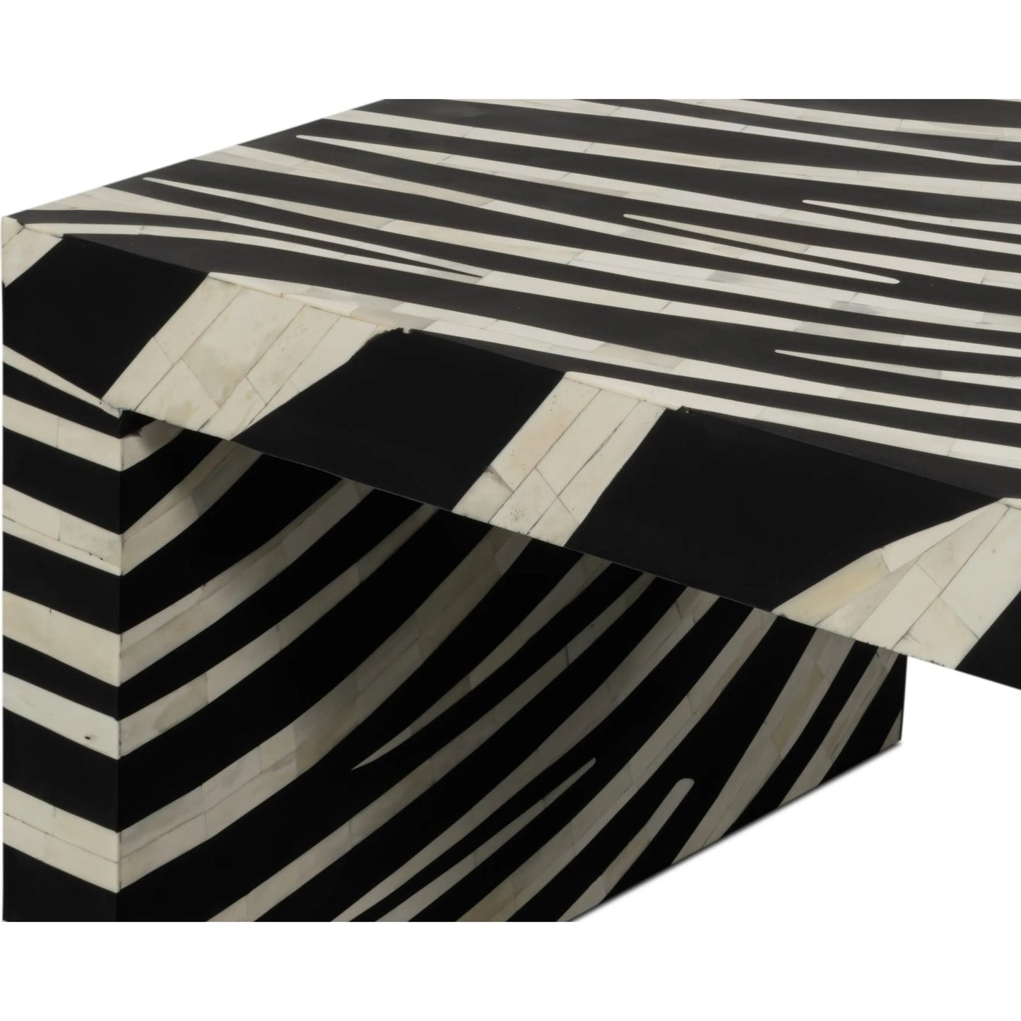 004 SI-2635430 | Additional Silo | Meridian Bone Inlay Cocktail Table by Sarreid Ltd. in mango wood. Made from unique in a unique style.