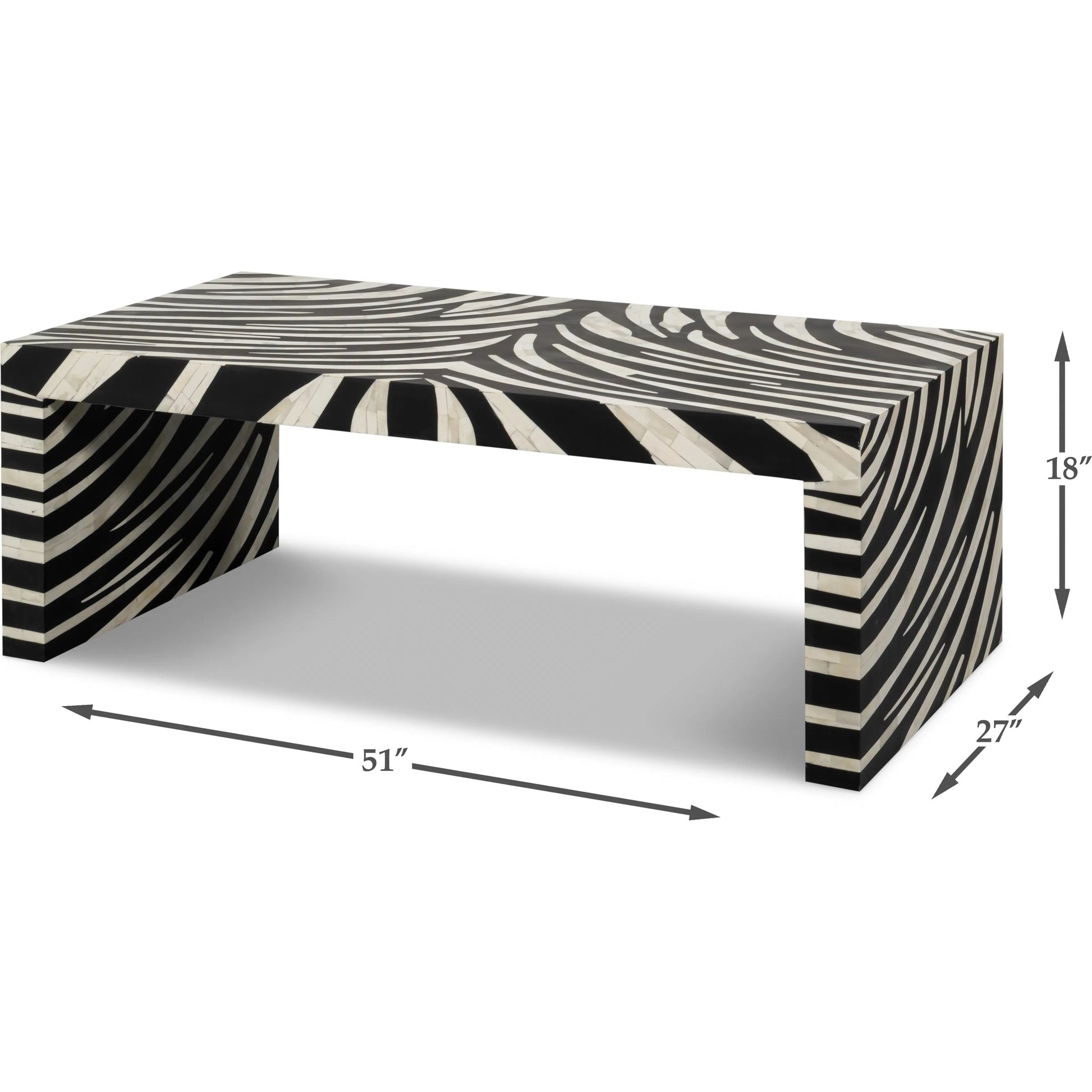 Meridian Bone Inlay Cocktail Table by Sarreid Ltd. in mango wood. Made from unique in a unique style.