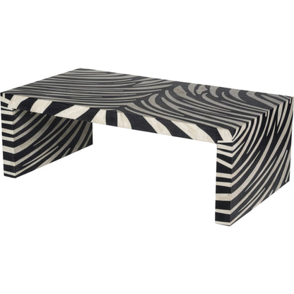 Meridian Bone Inlay Cocktail Table by Sarreid Ltd. in mango wood. Made from unique in a unique style.