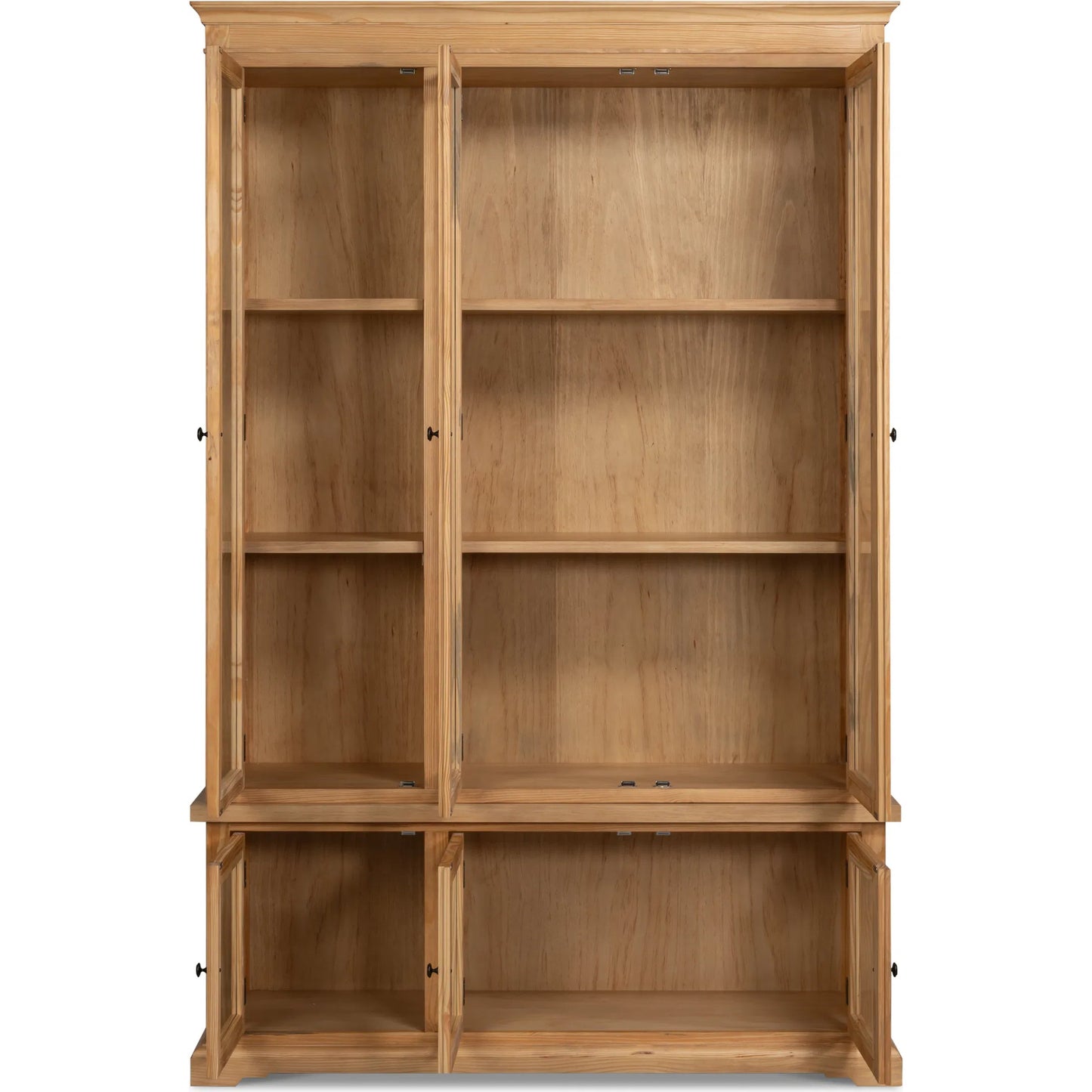 008 SI-2635433 | Additional Silo | Tanner Bookcase by Sarreid Ltd. in natural and reclaimed pine, glass. Made from unique in a unique style.