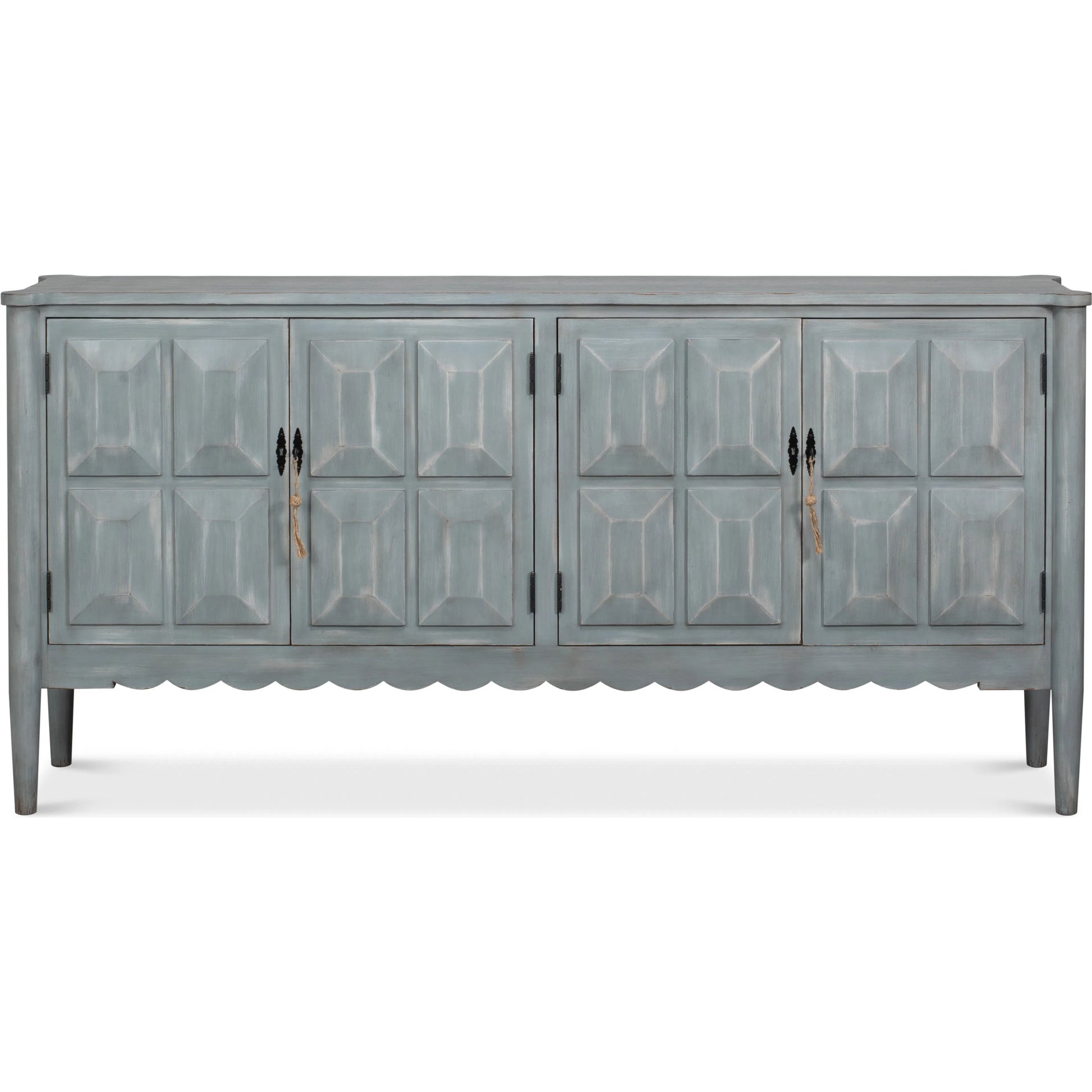 Dutch Sideboard by Sarreid Ltd. in grey and pine, antique grey. Made from unique in a unique style.