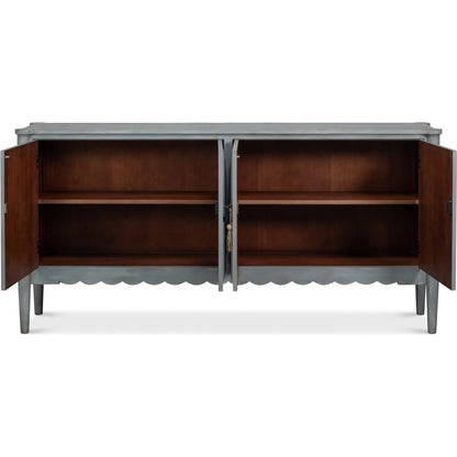 Dutch Sideboard by Sarreid Ltd. in grey and pine, antique grey. Made from unique in a unique style.