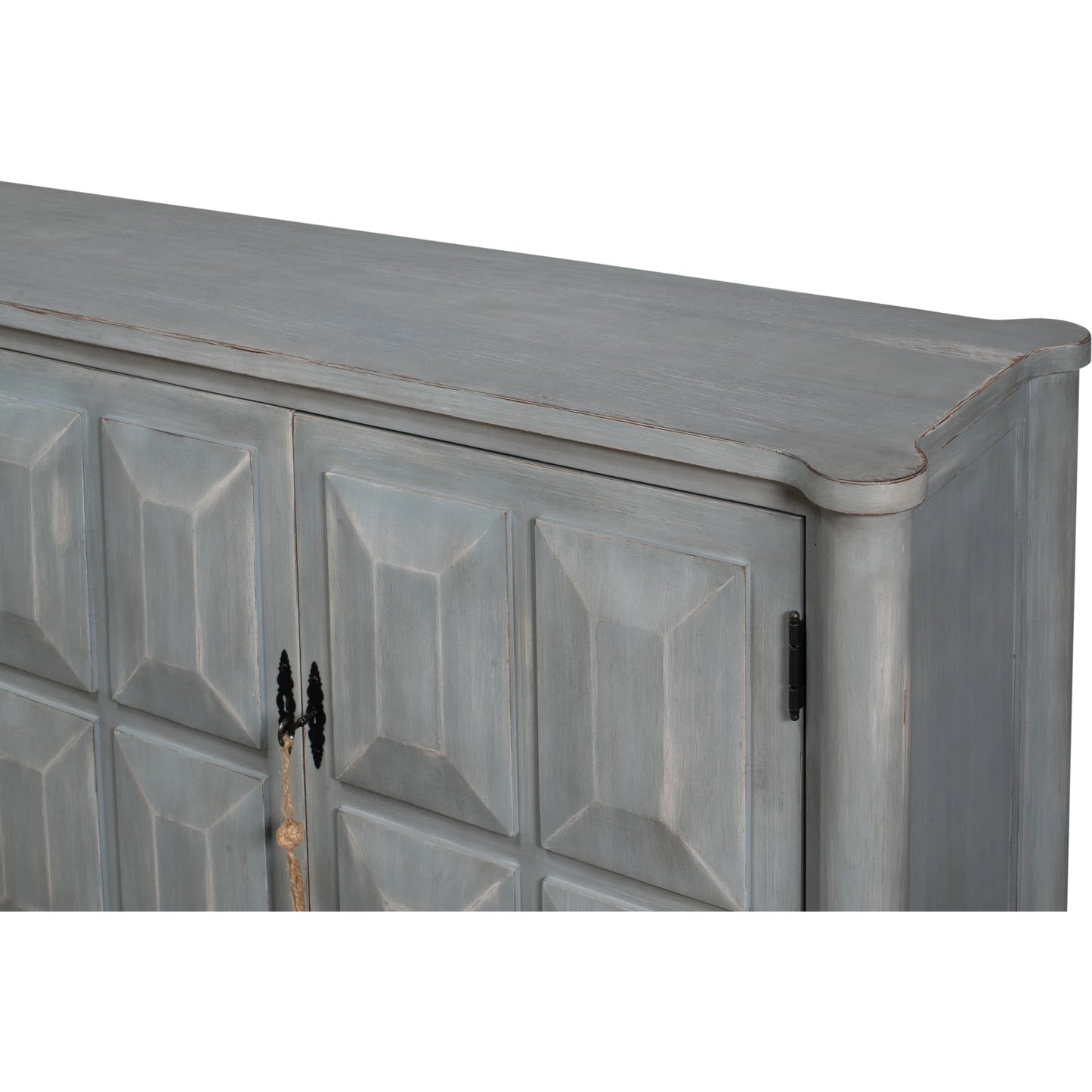 004 SI-2635424 | Additional Silo | Dutch Sideboard by Sarreid Ltd. in grey and pine, antique grey. Made from unique in a unique style.