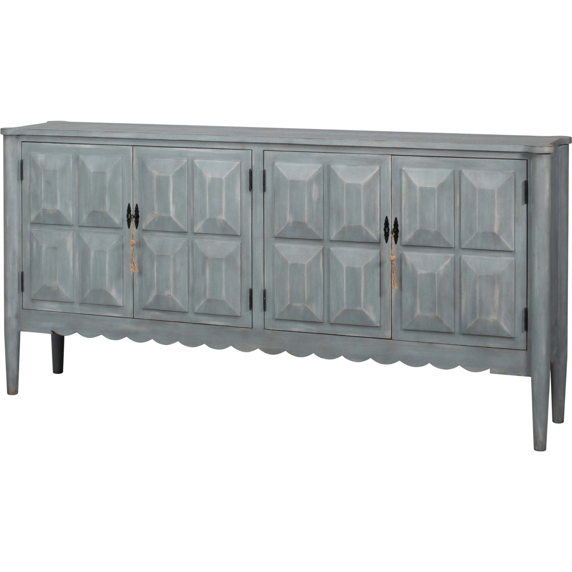 Dutch Sideboard by Sarreid Ltd. in grey and pine, antique grey. Made from unique in a unique style.