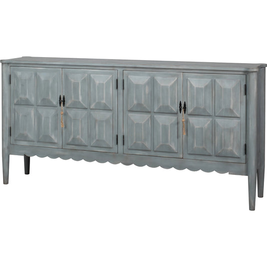 Dutch Sideboard by Sarreid Ltd. in grey and pine, antique grey. Made from unique in a unique style.