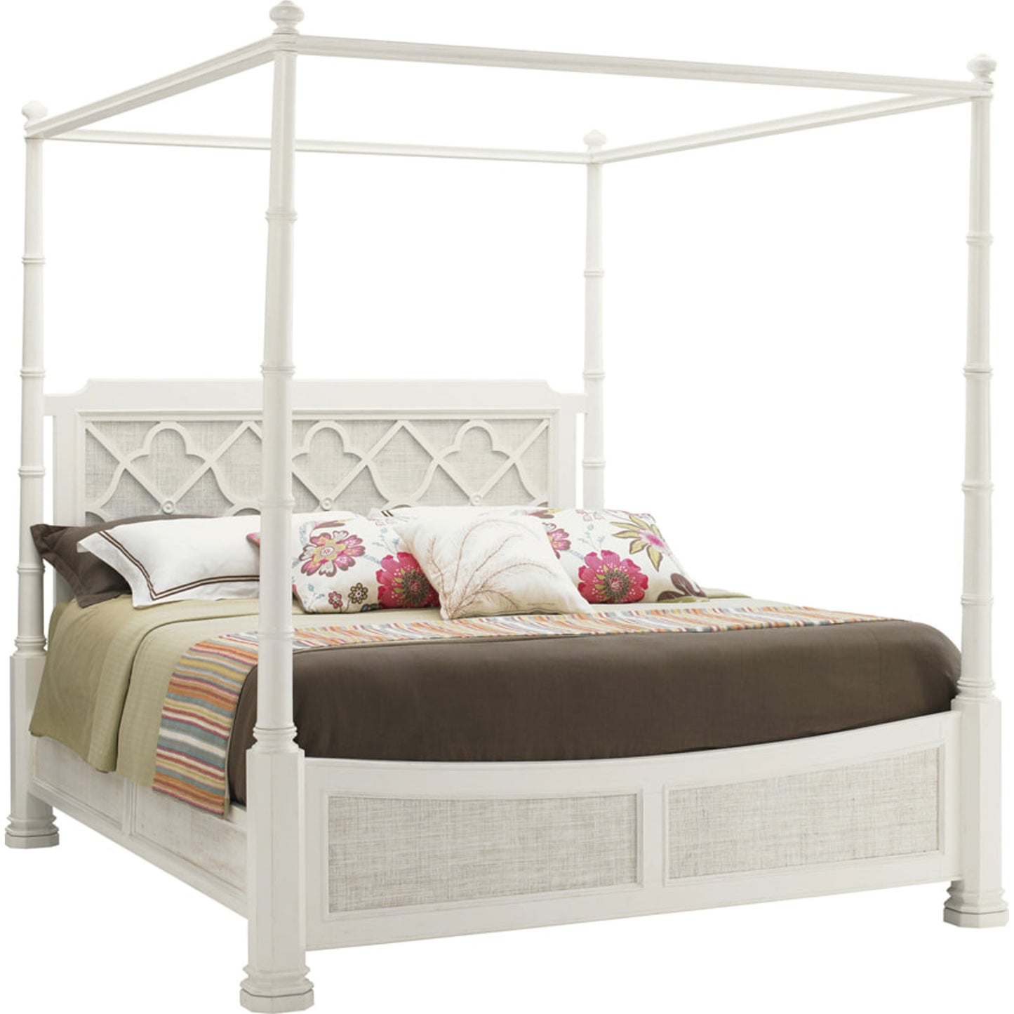 001 SR-836458,SR-836459 | Primary Silo | Southampton Poster Bed by Tommy Bahama Home in white. Made from unique in a traditional style.