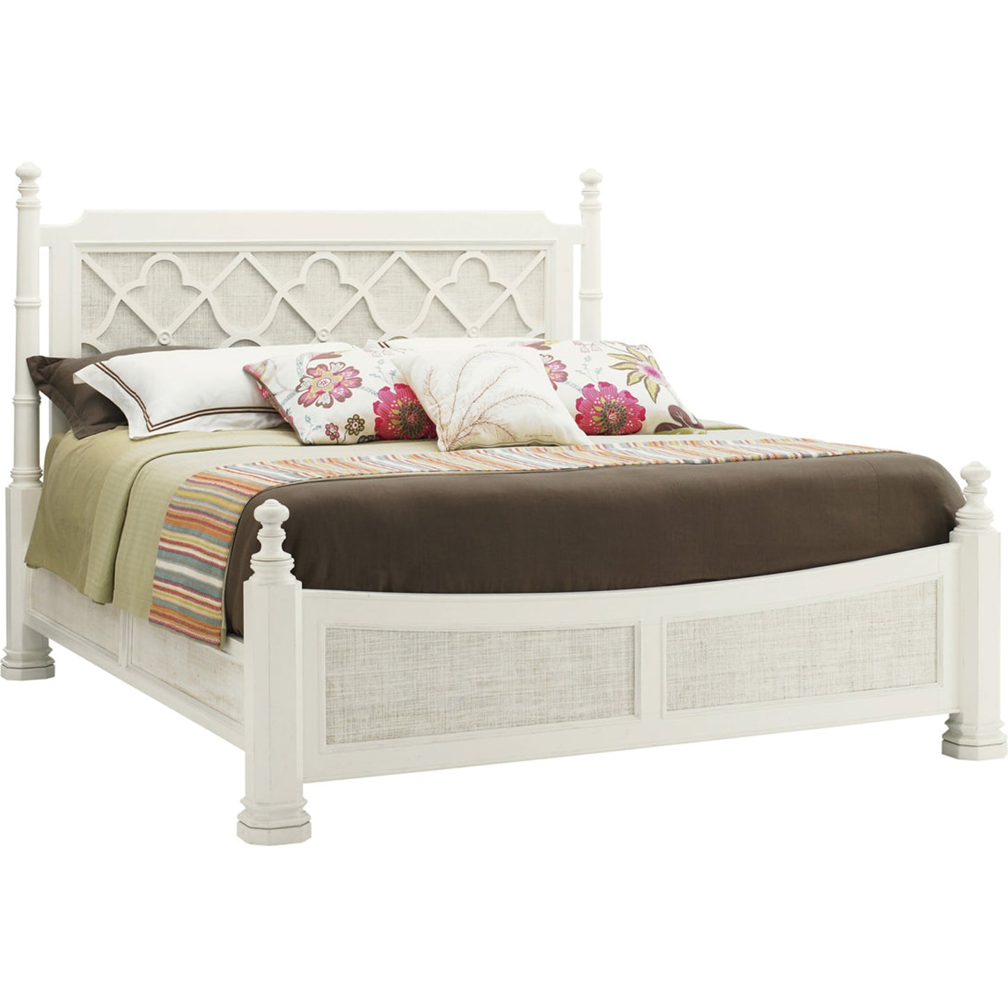 007 SR-836458,SR-836459 | Additional Silo | Southampton Poster Bed by Tommy Bahama Home in white. Made from unique in a traditional style.