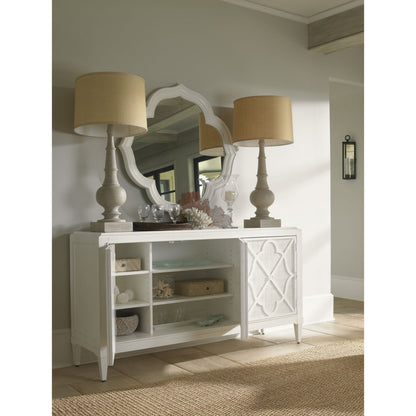 Paget Mirror by Tommy Bahama Home in white. Made from unique in a traditional style.