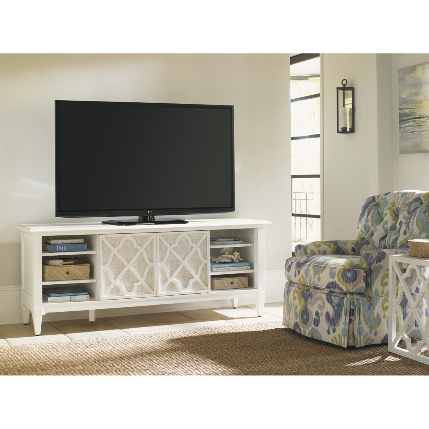 004 SR-836565 | Lifestyle | Wharf Street Media Console by Tommy Bahama Home. Made from unique in a cottage & farmhouse style.
