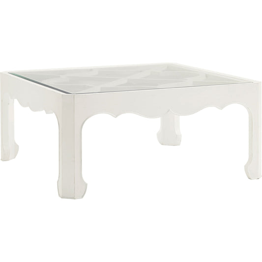 Cassava Cocktail Table by Tommy Bahama Home in white. Made from unique in a transitional style.