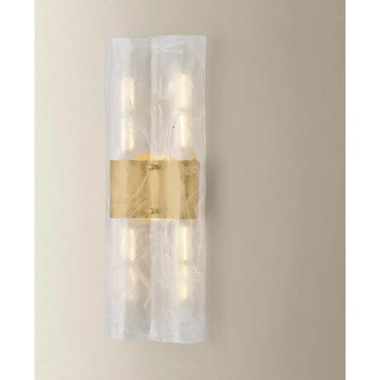 Bromo Wall Sconce by Corbett in vintage brass. Made from unique in a transitional style.