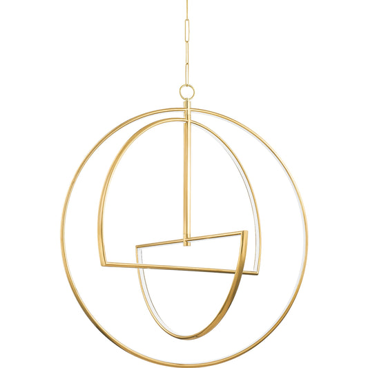 Welland 3 Light Chandelier by Hudson Valley in aged brass. Made from brass in a modern style.