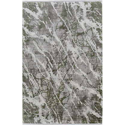Cadiz Rug - 86639N6F by Feizy in gray, green, taupe. Made from viscose, acrylic in a unique style.