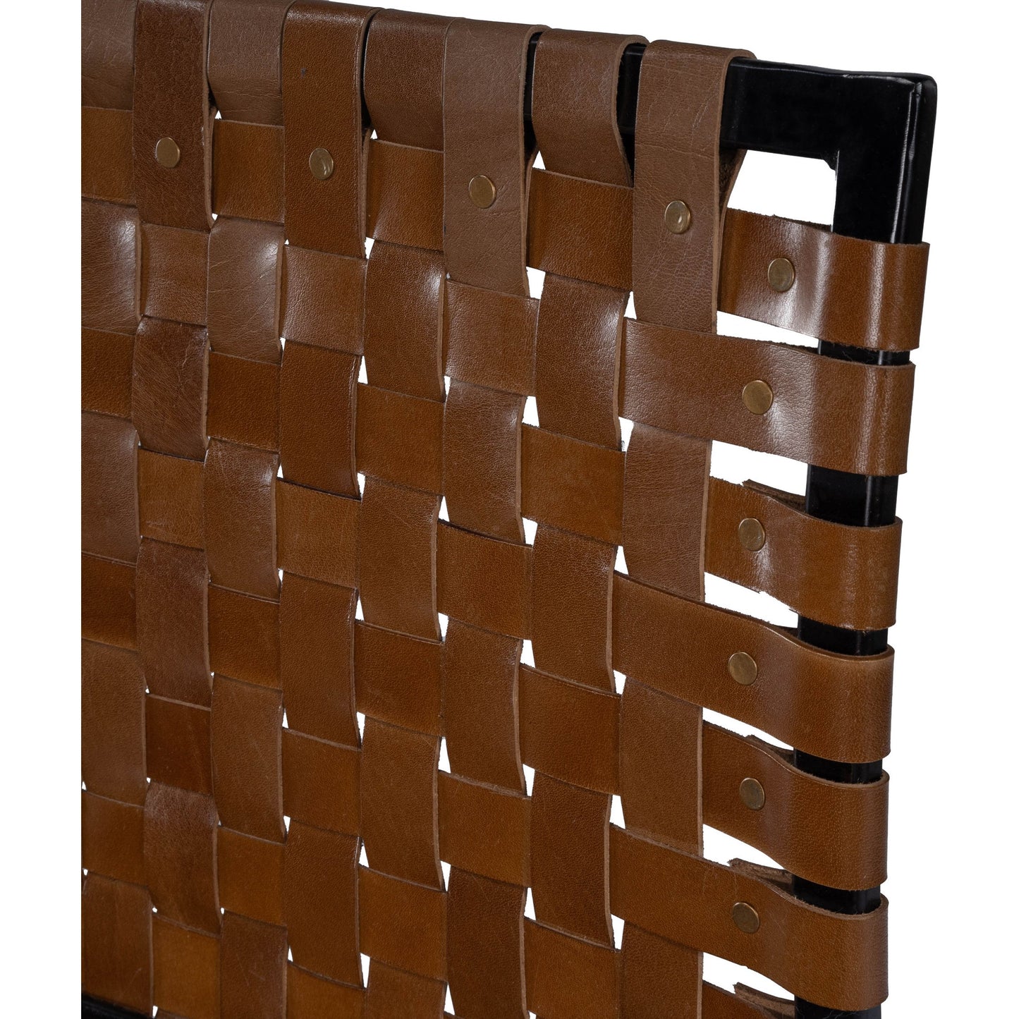 004 SR-770522 | Additional Silo | Urban Chair by Butler Specialty Company in medium brown and brown leather. Made from iron, real leather, steel metal nail heads in a modern style.