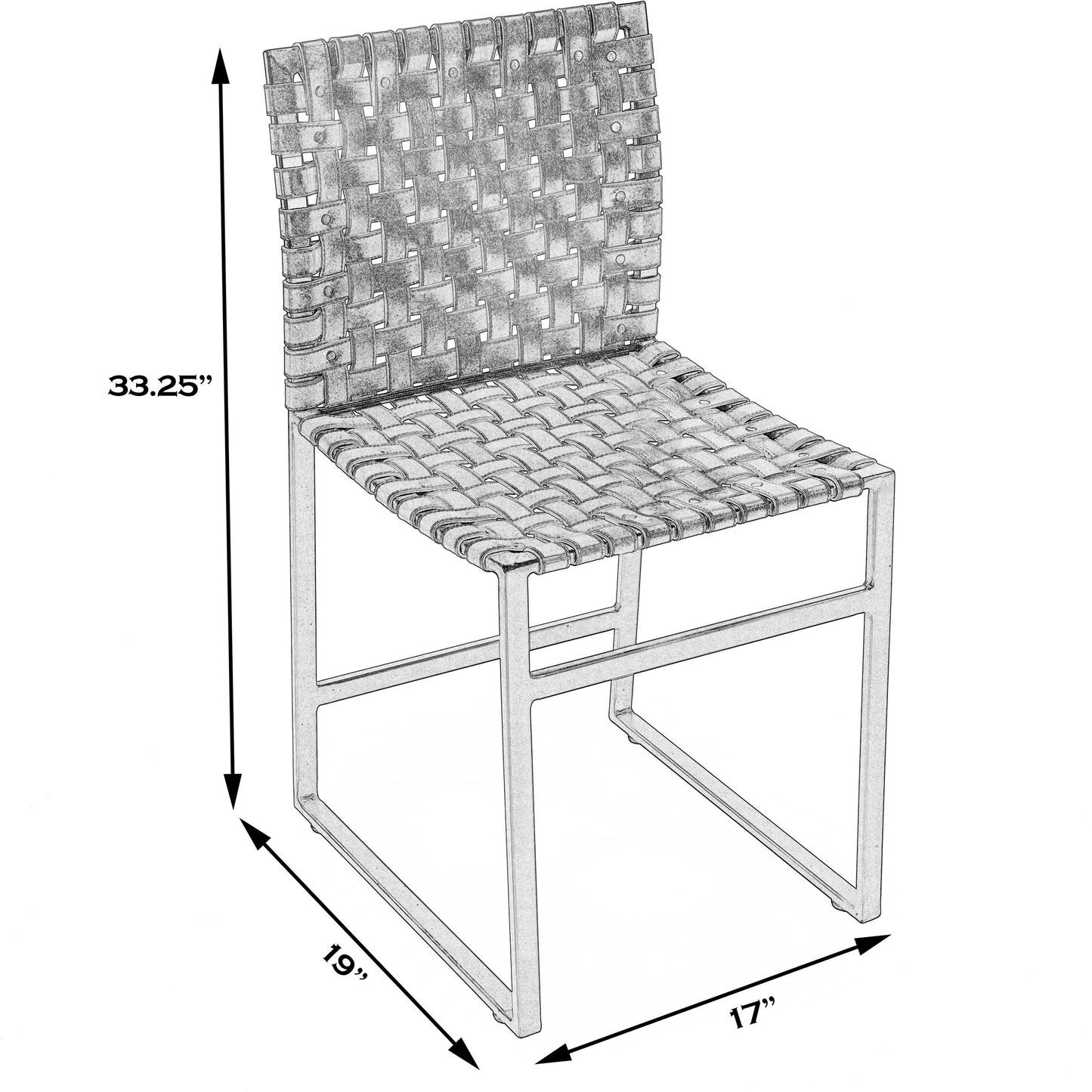 007 SR-770522 | Additional Silo | Urban Chair by Butler Specialty Company in medium brown and brown leather. Made from iron, real leather, steel metal nail heads in a modern style.