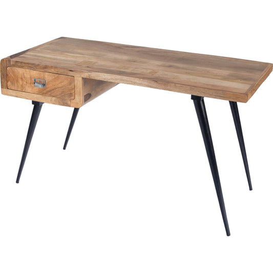 Anuri Desk by Butler Specialty Company in natural wood and natural mango. Made from mango wood, iron, antique gray finish in a modern style.