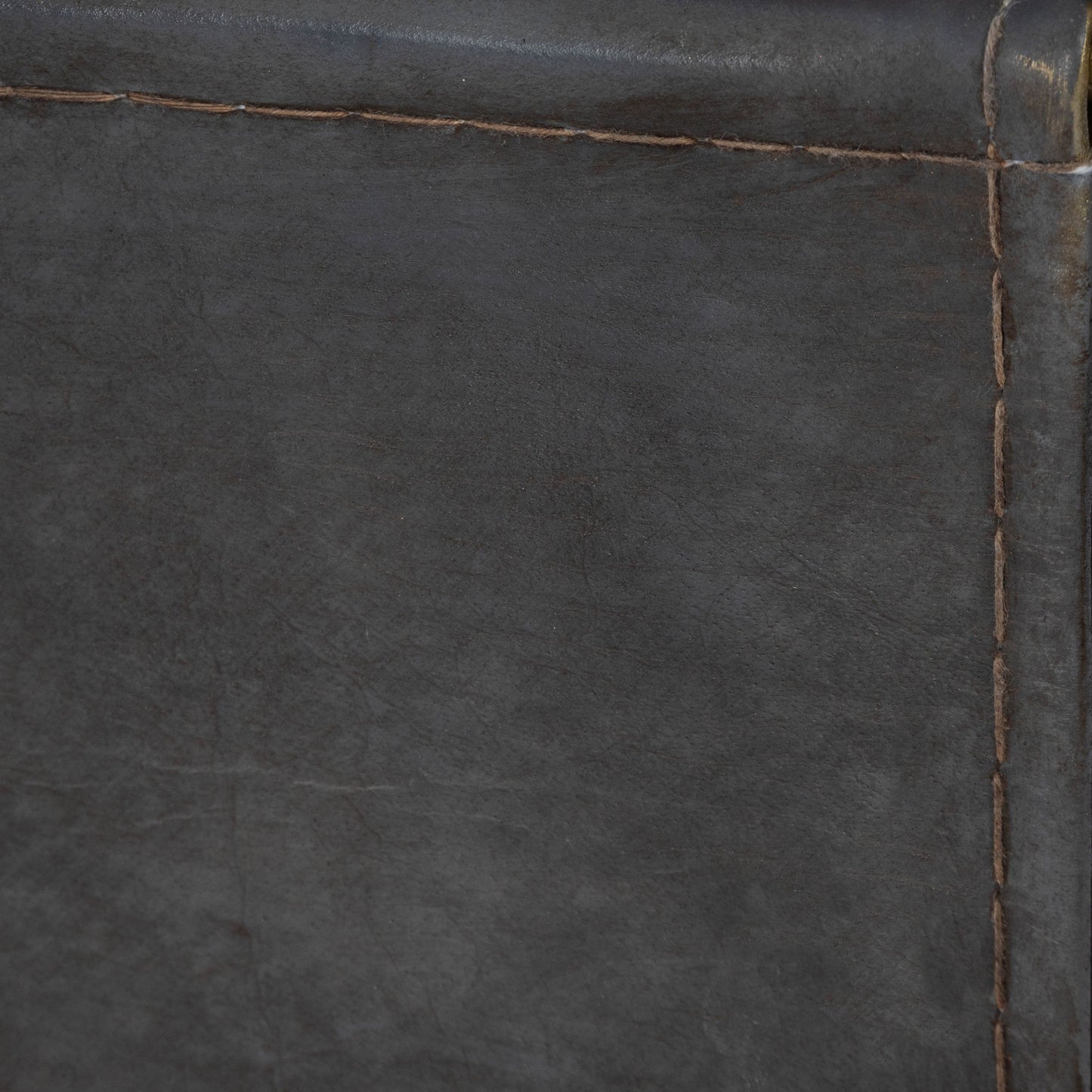 004 SR-770511 | Closeup | Stephanik Magazine Table by Butler Specialty Company in off white and marble, metal. Made from iron, aged silver finish, leather, aged gray-brown finish, marble in a modern style.