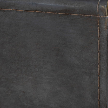 Stephanik Magazine Table by Butler Specialty Company in off white and marble, metal. Made from iron, aged silver finish, leather, aged gray-brown finish, marble in a modern style.