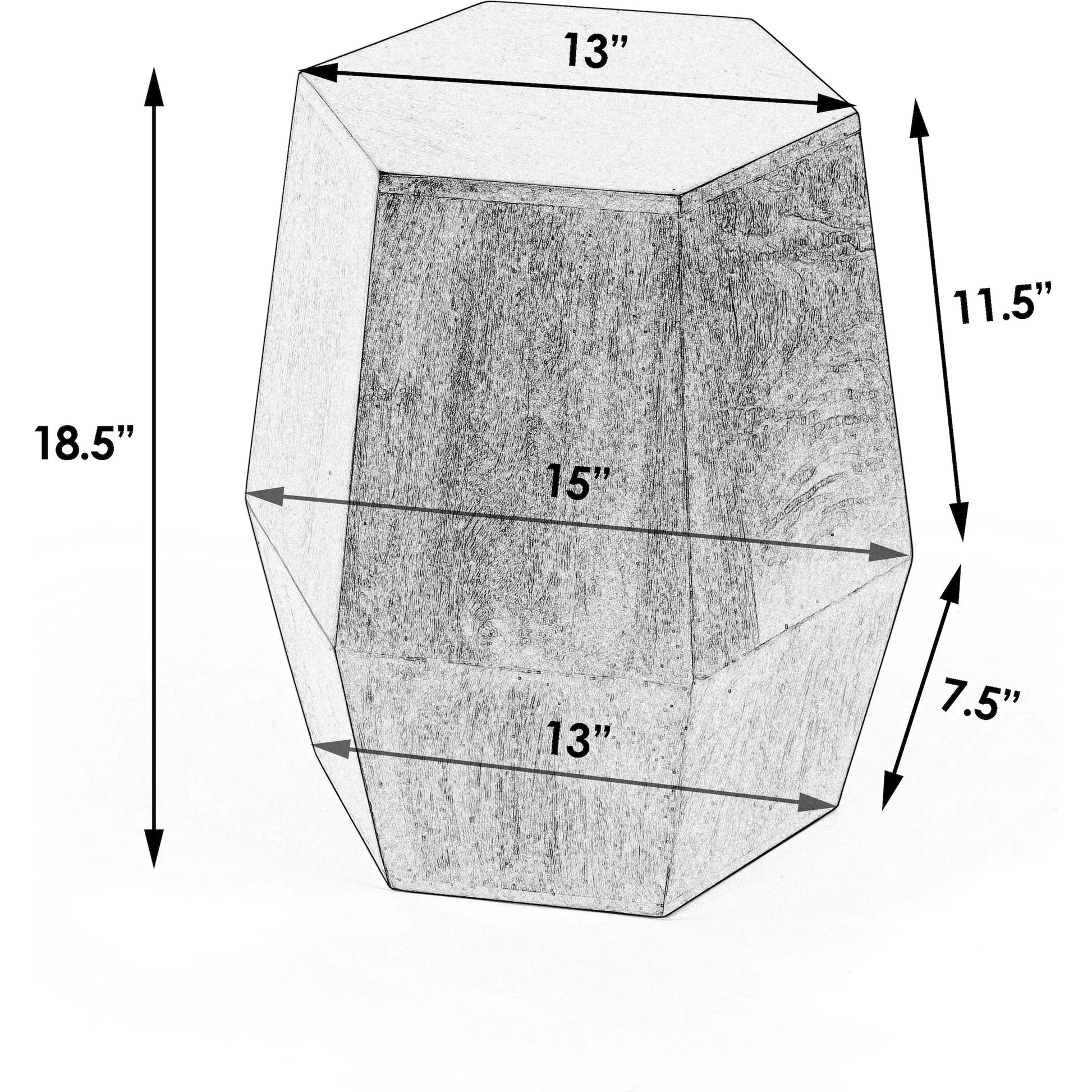 Gulchatai Hexagon Side Table by Butler Specialty Company. Made from mango wood in a unique style.