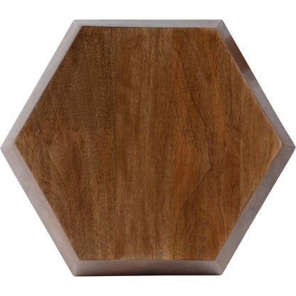 Gulchatai Hexagon Side Table by Butler Specialty Company. Made from mango wood in a unique style.