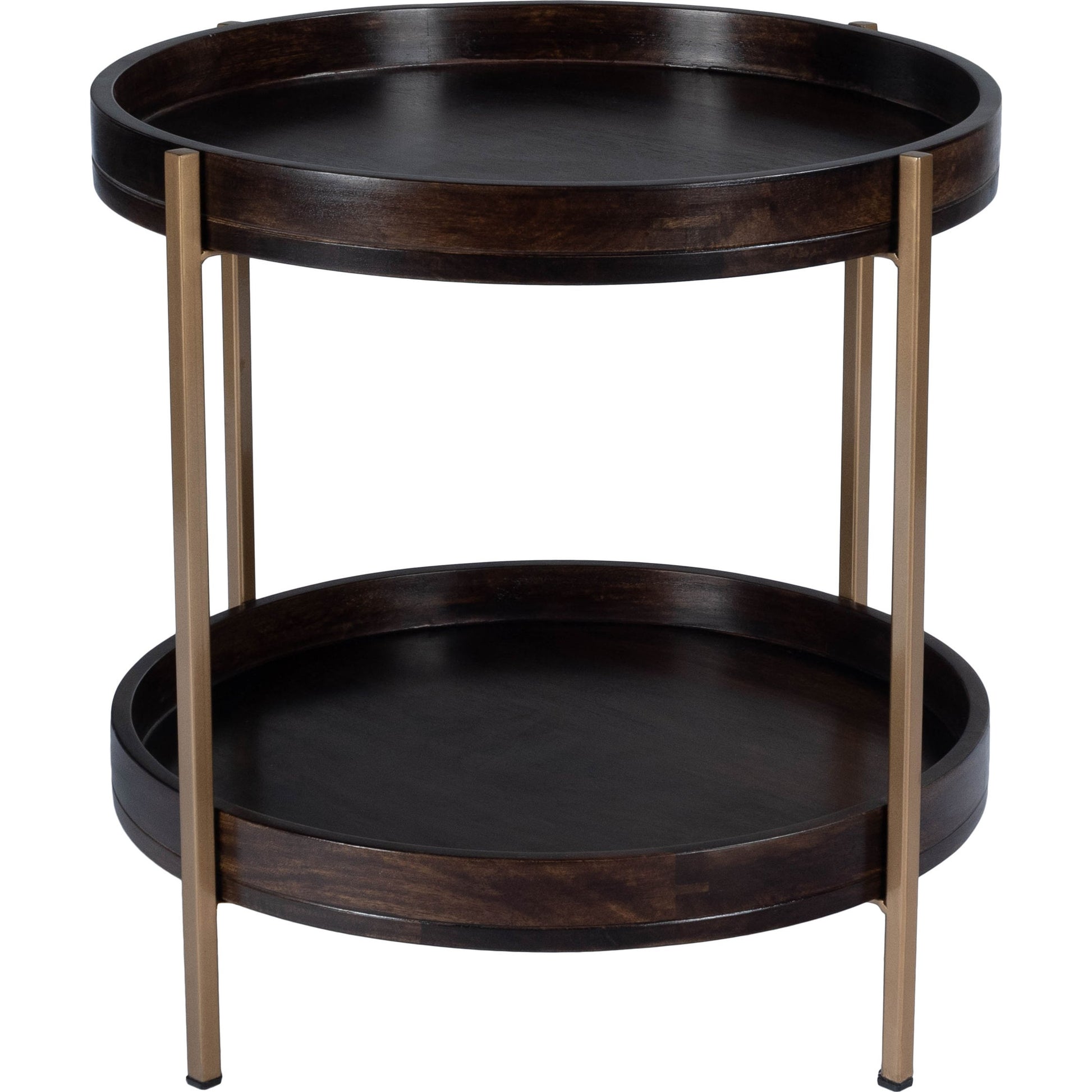Damirra Accent Table by Butler Specialty Company in dark brown and butler loft. Made from mango wood, iron in a rustic style.