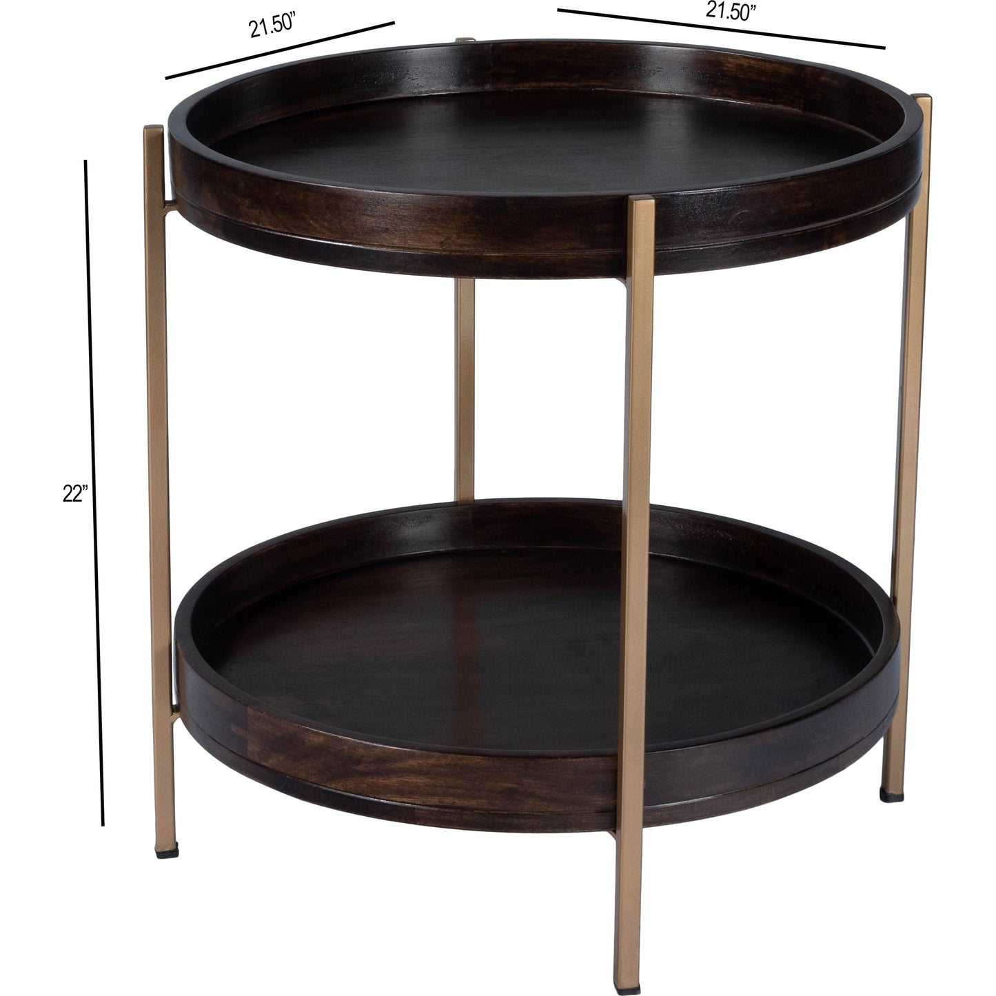 007 SR-770449 | Additional Silo | Damirra Accent Table by Butler Specialty Company in dark brown and butler loft. Made from mango wood, iron in a rustic style.
