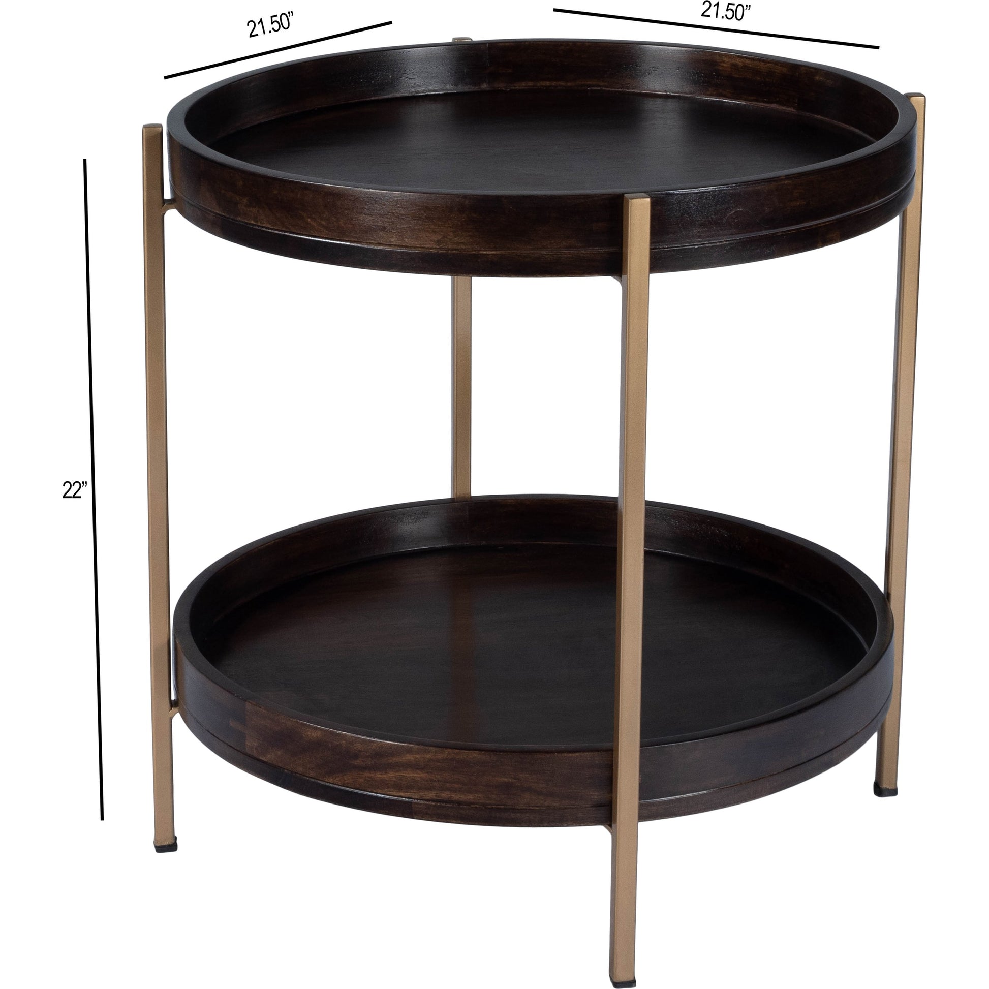 Damirra Accent Table by Butler Specialty Company in dark brown and butler loft. Made from mango wood, iron in a rustic style.