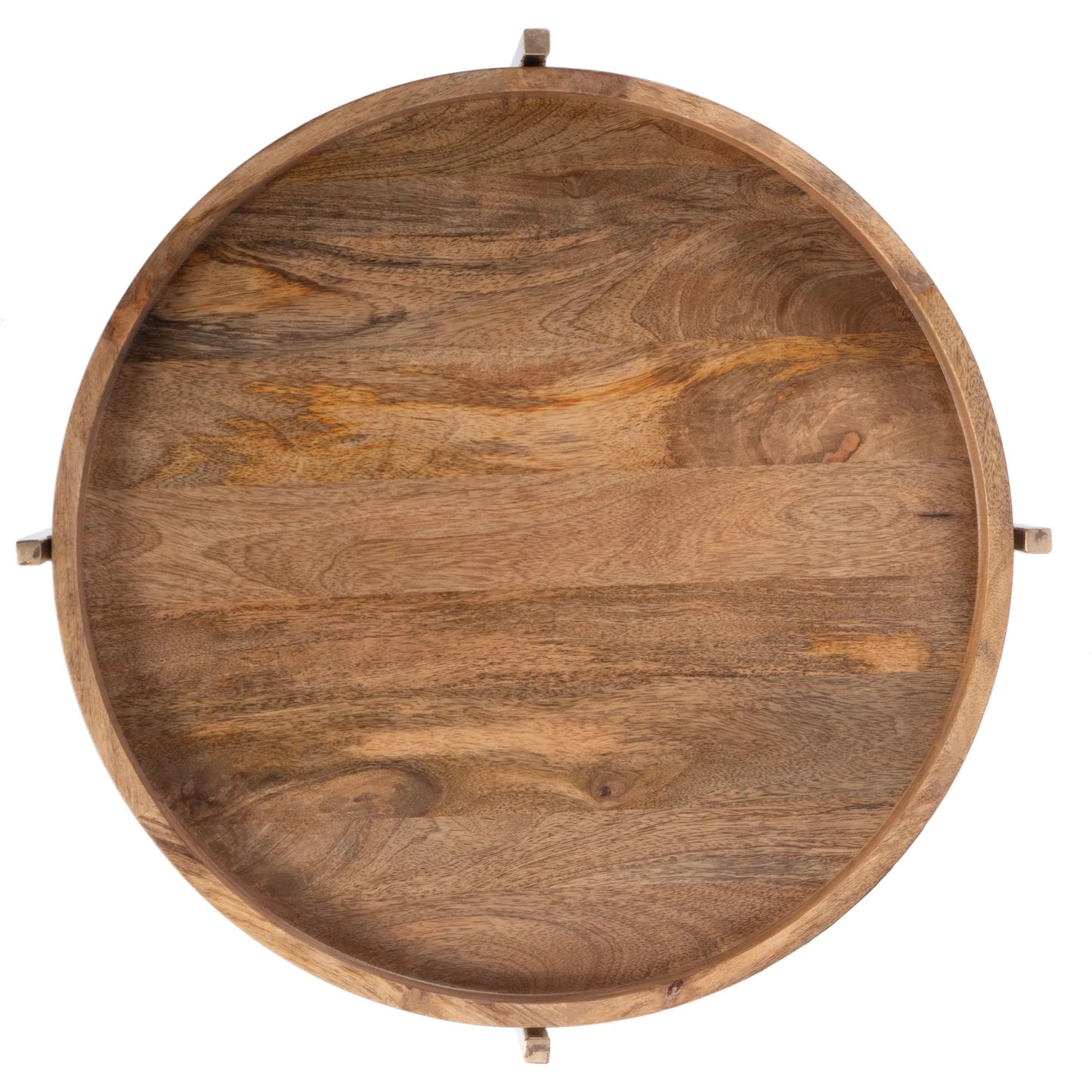 004 SI-2448136 | Closeup | Damirra Side Table by Butler Specialty Company in natural. Made from mango solids, iron in a transitional style.