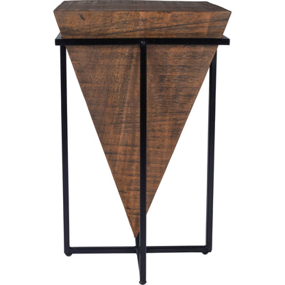 Gulnaria Accent Table by Butler Specialty Company in natural wood and butler loft. Made from mango wood solids, iron, powder coat in a modern style.