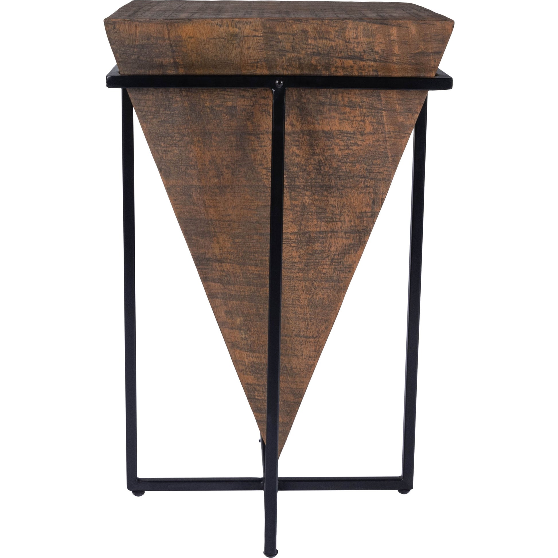 Gulnaria Accent Table by Butler Specialty Company in natural wood and butler loft. Made from mango wood solids, iron, powder coat in a modern style.