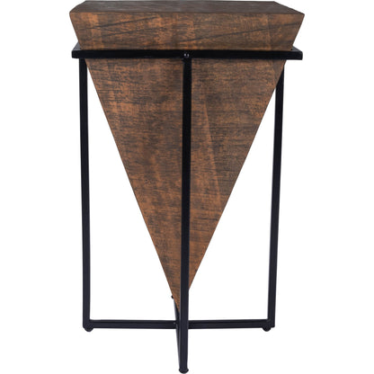 Gulnaria Accent Table by Butler Specialty Company in natural wood and butler loft. Made from mango wood solids, iron, powder coat in a modern style.