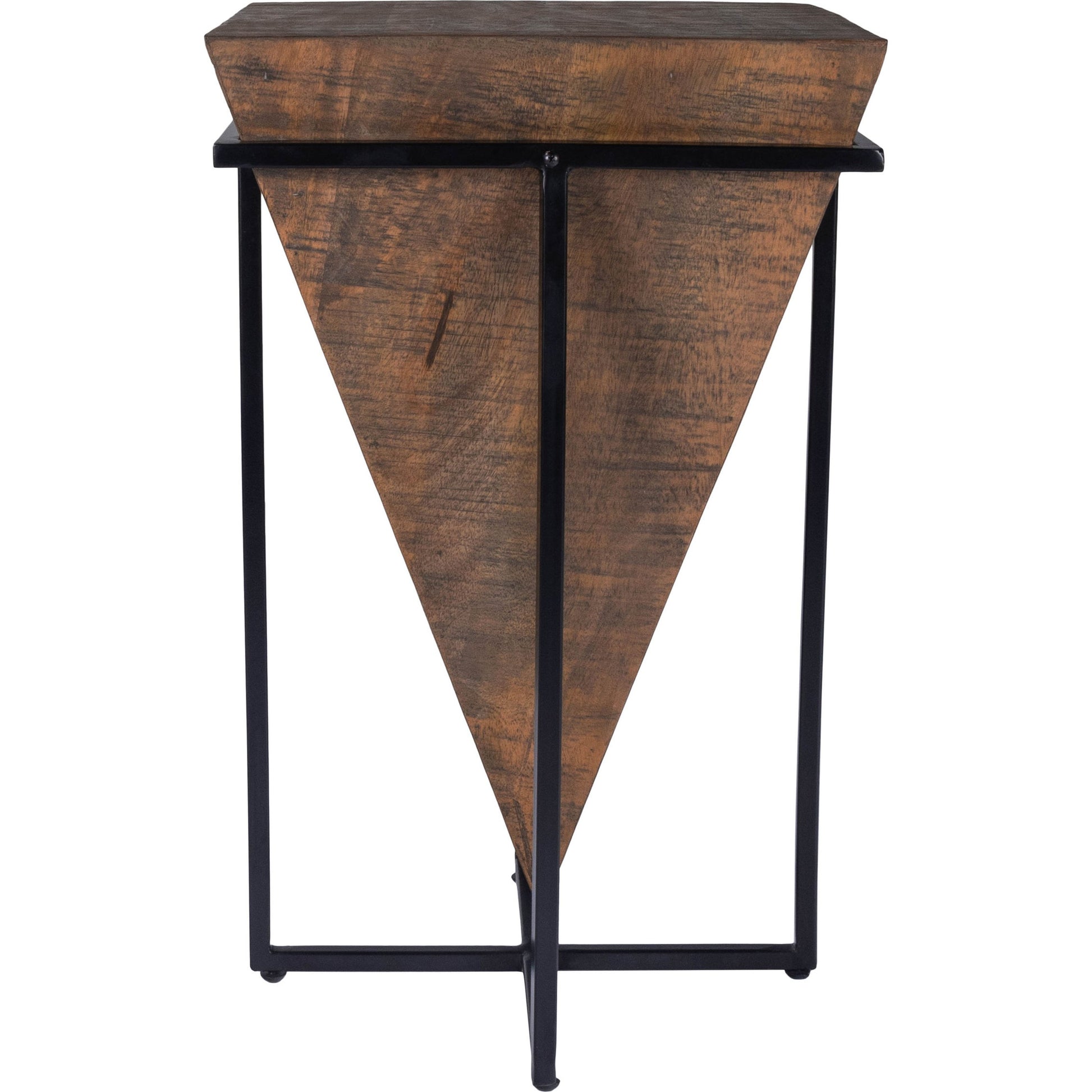 Gulnaria Accent Table by Butler Specialty Company in natural wood and butler loft. Made from mango wood solids, iron, powder coat in a modern style.
