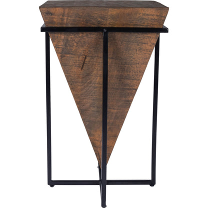 Gulnaria Accent Table by Butler Specialty Company in natural wood and butler loft. Made from mango wood solids, iron, powder coat in a modern style.