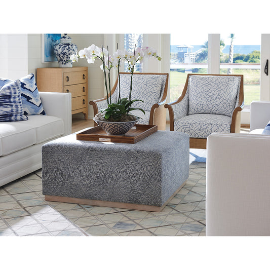 Clayton Cocktail Ottoman by Lexington in blue. Made from unique in a modern style.