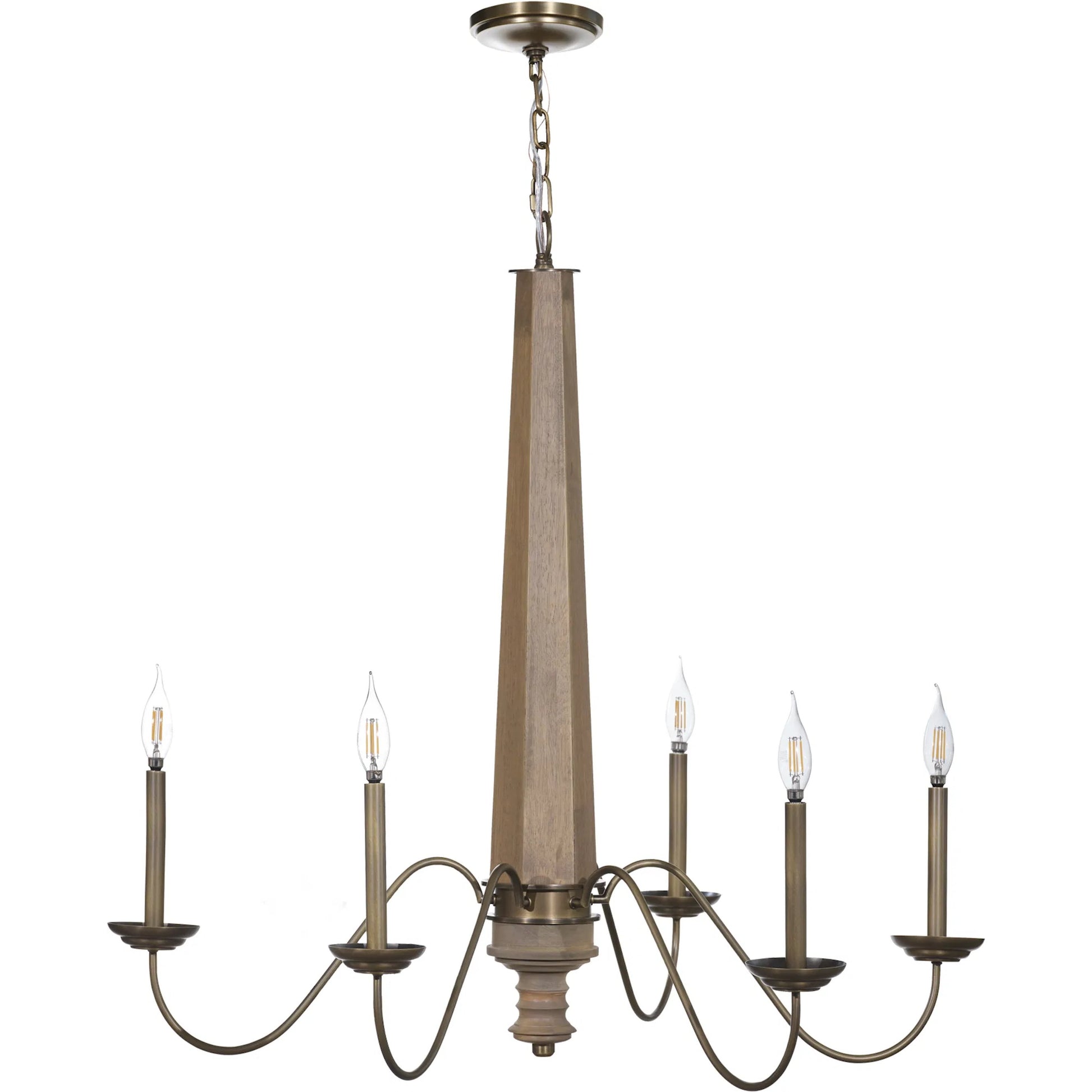 Dinner 5-Light Chandelier by Varaluz in heritage bronze. Made from unique in a modern style.