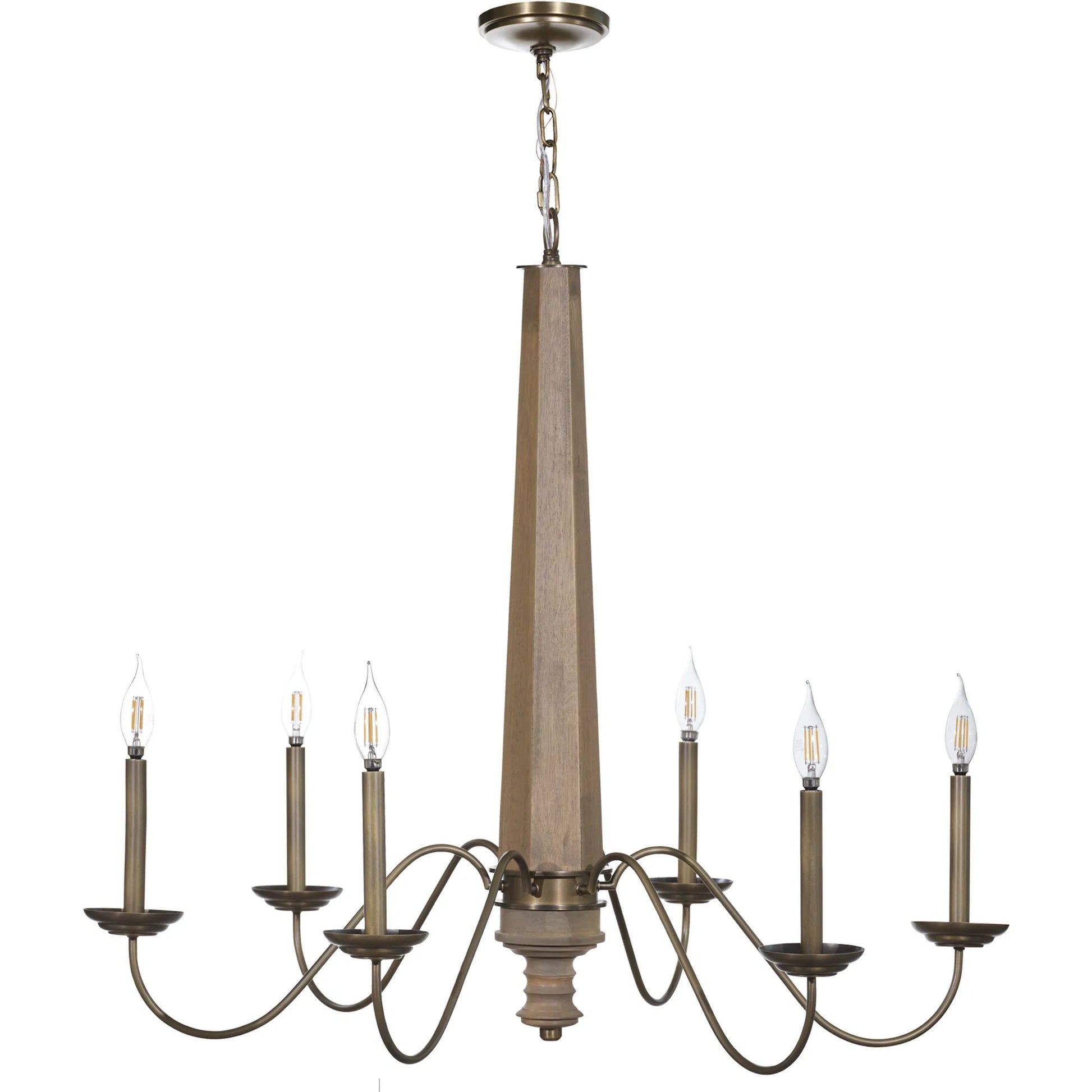 Dinner 6-Light Chandelier by Varaluz in heritage bronze. Made from unique in a modern style.