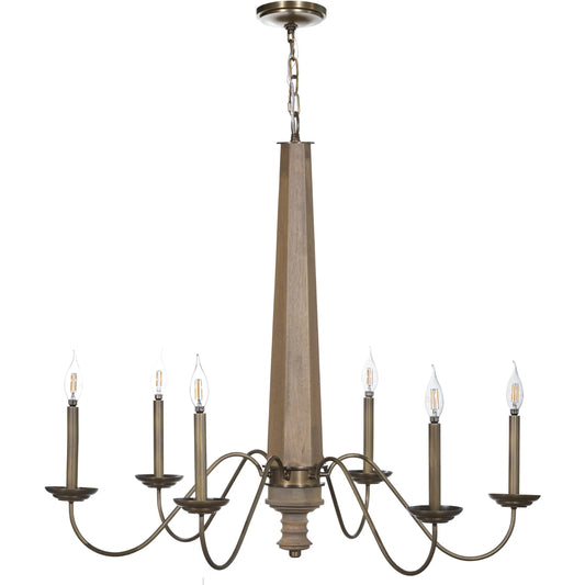 Dinner 6-Light Chandelier by Varaluz in heritage bronze. Made from unique in a unique style.