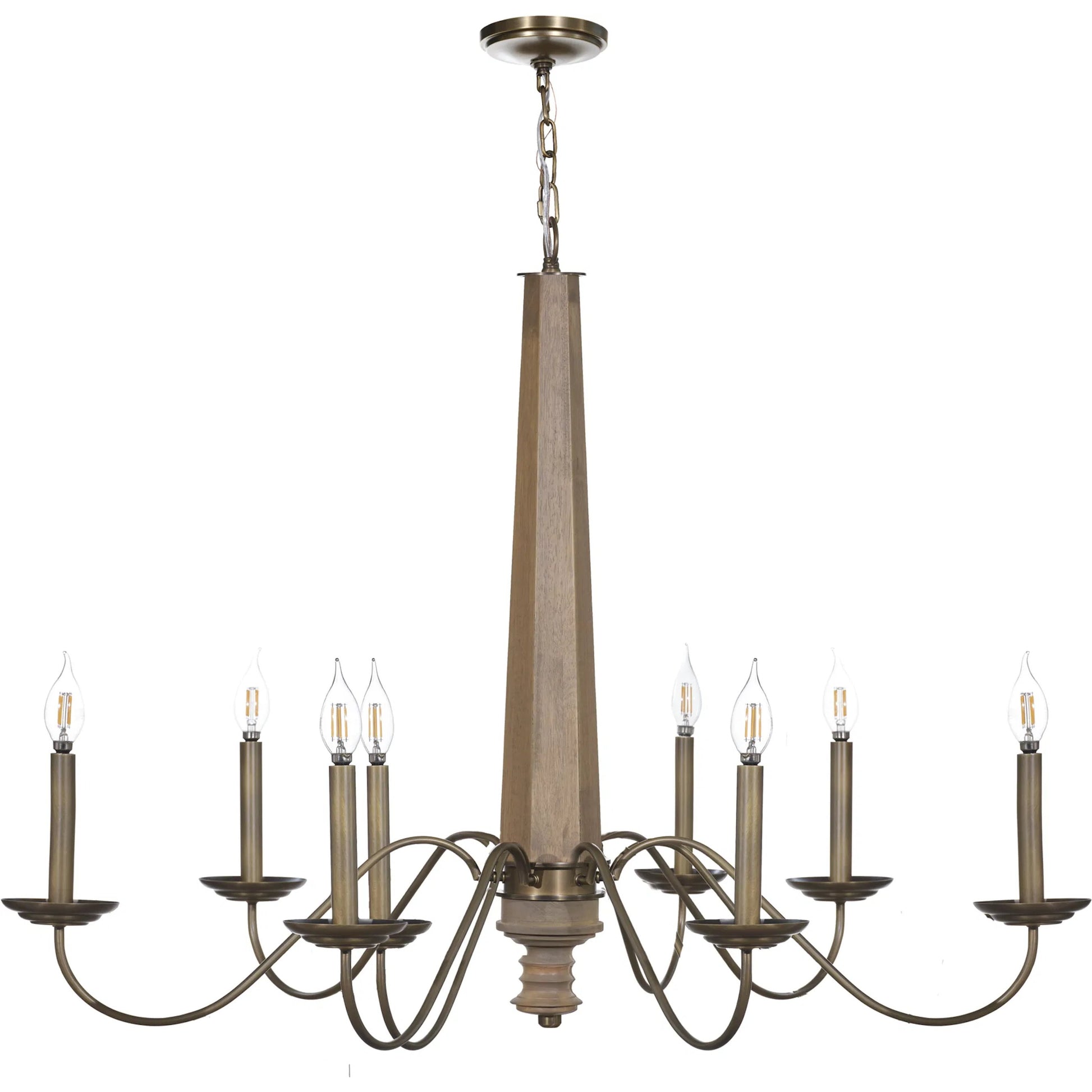 Dinner 8-Light Chandelier by Varaluz in heritage bronze. Made from unique in a modern style.