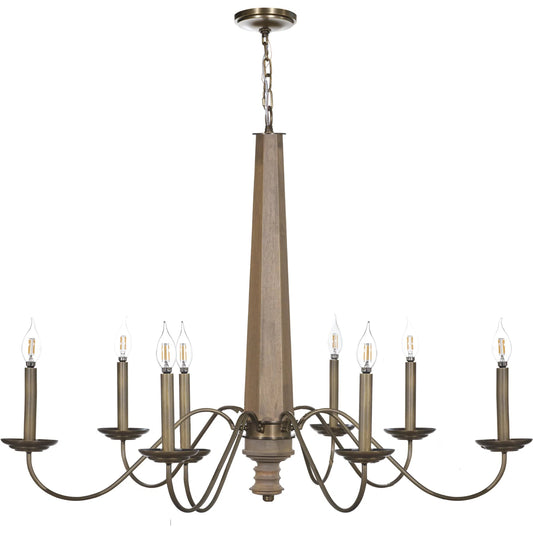 Dinner 8-Light Chandelier by Varaluz in heritage bronze. Made from unique in a unique style.