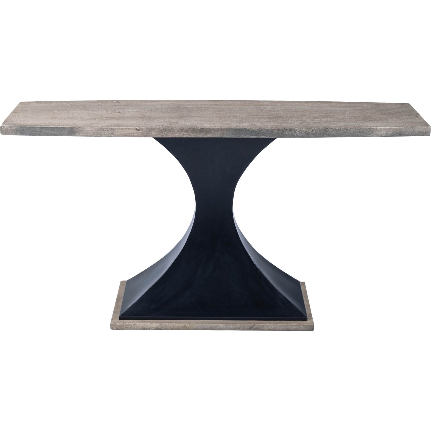 002 SR-770485 | Additional Silo | Lidiya Console Table by Butler Specialty Company in gray and metalworks. Made from acacia wood, gray sandwash finish, iron, black powder coat finish in a modern style.