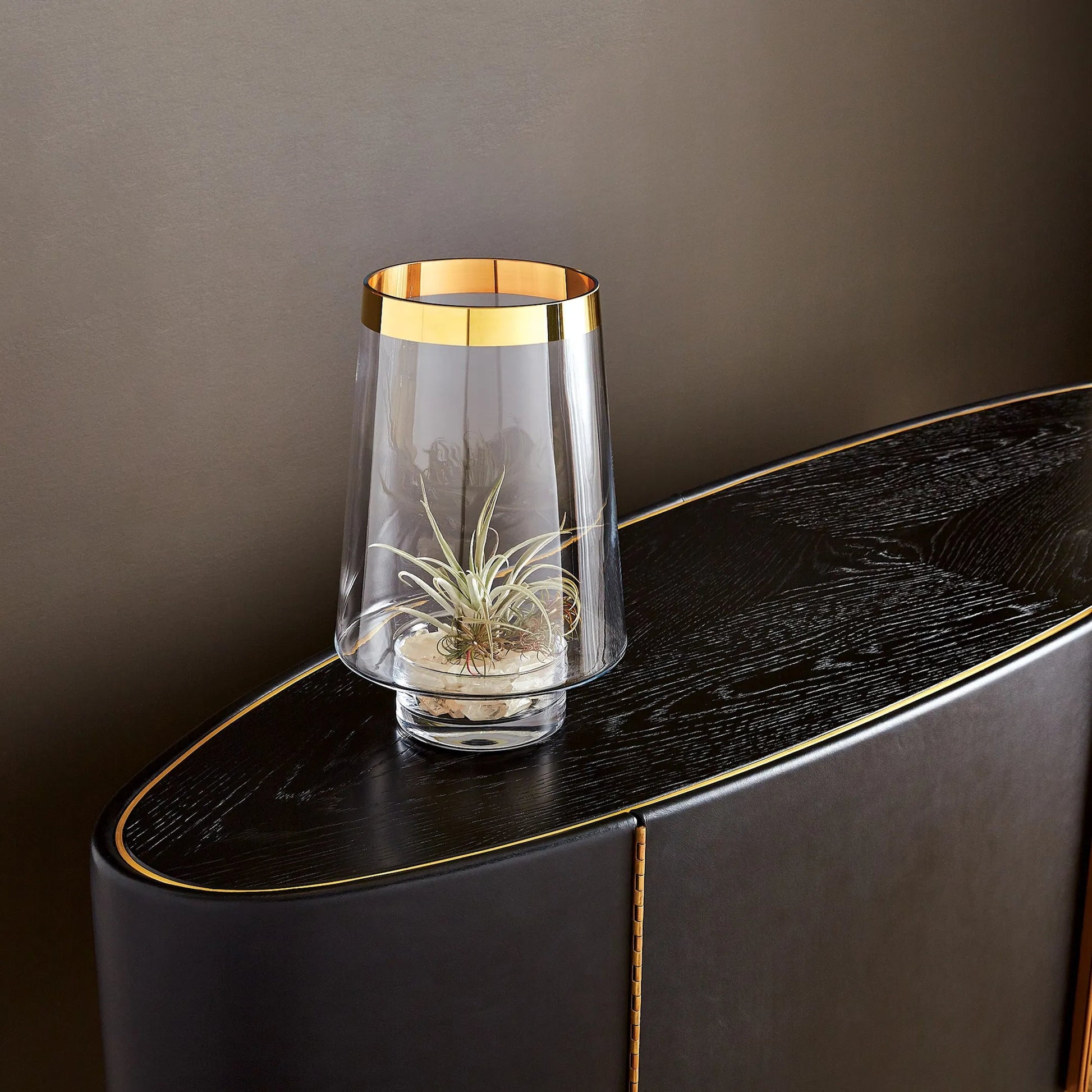 Banded Hurricane by Global Views. Made from glass in a transitional style.