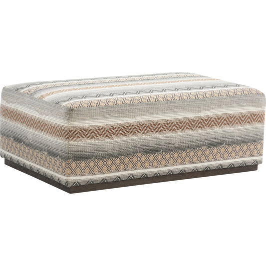 Sterling Ottoman by Lexington in arrowleaf. Made from unique in a rustic style.