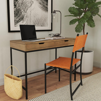 Belka Desk by Butler Specialty Company. Made from rubberwood, mahogany wood, iron in a modern style.