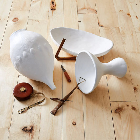 Modernist Low Bowl by Global Views. Made from plaster in a eclectic & global style.