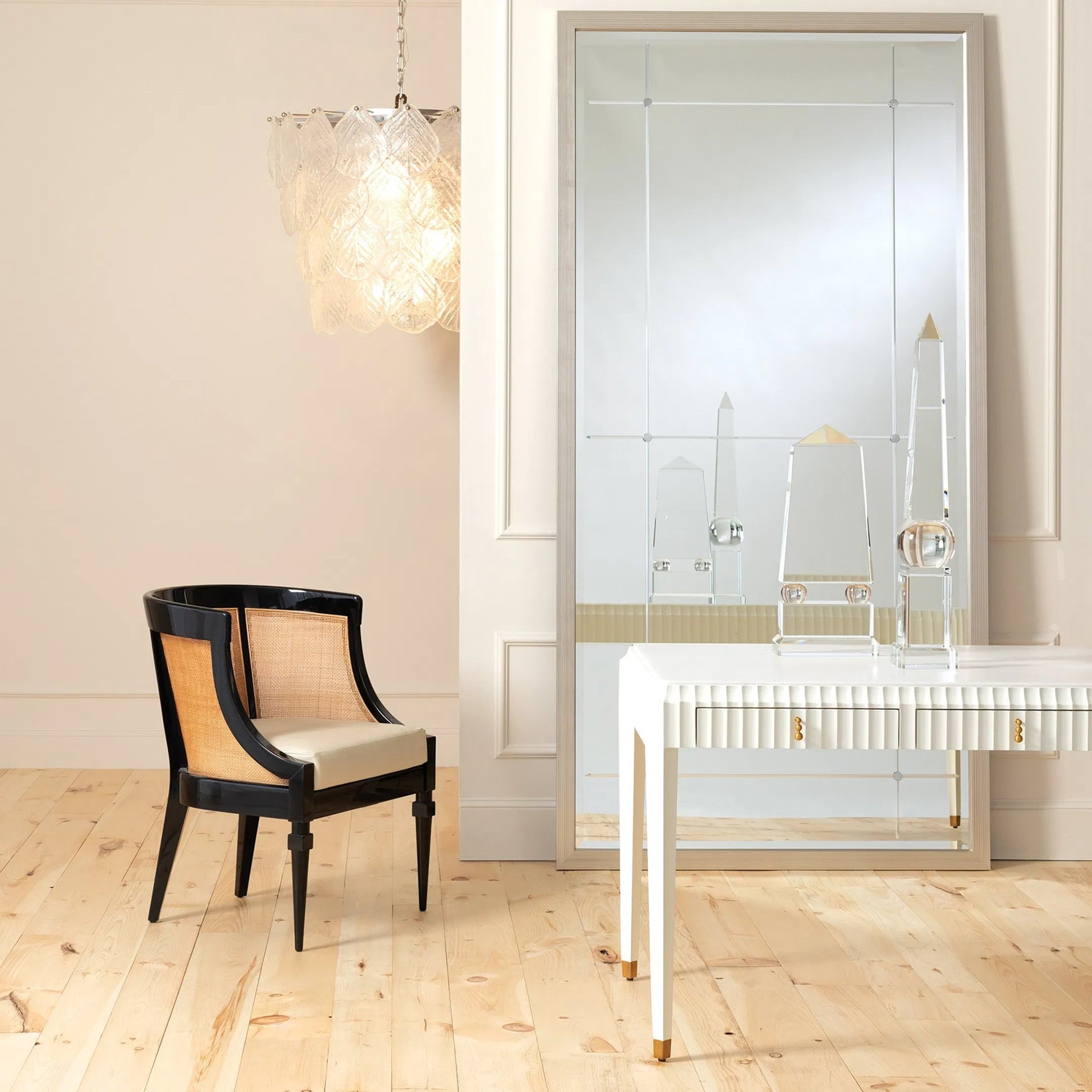 Beaumont Floor Mirror by Global Views. Made from unique in a transitional style.