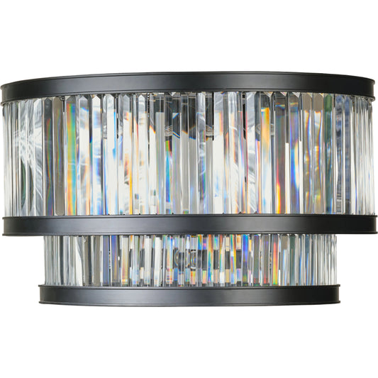Double Take 2-Tier Sconce by Varaluz in heritage black. Made from unique in a unique style.