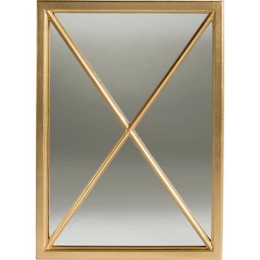 Cross Mirror by Bradburn Home in gold leaf. Made from unique in a transitional style.